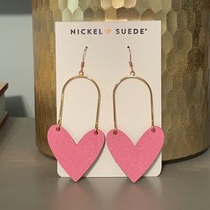 NEW!  Nickel & Suede Pink Taffeta Sweethearts